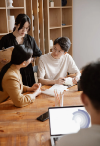 Group of people in an office 